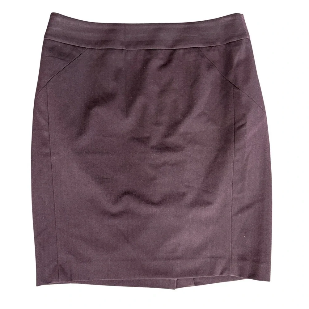 Loft Pencil Skirt Size 10 Petite Dark Purple Work Professional Minimalist Office